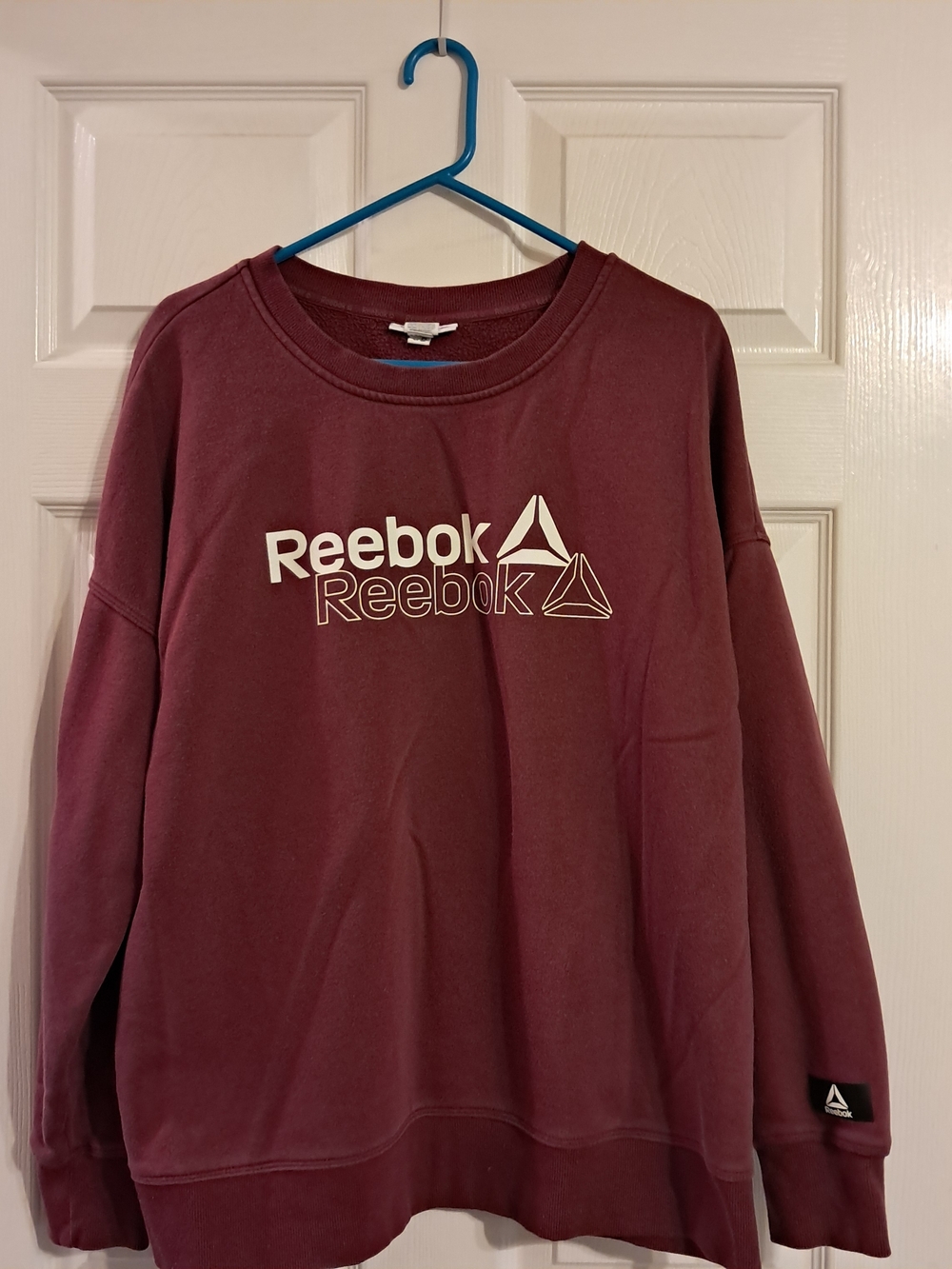 Reebok Maroon Logo‎ Pullover Sweatshirt Men's Size X Large Tall